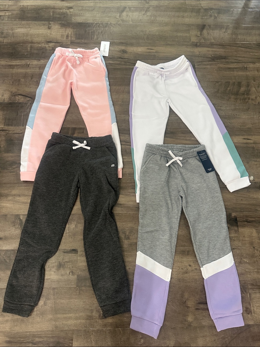 Marika Kids 6x Colorblock Sweatpants - Pink, White, Gray, Charcoal, Lavender 4